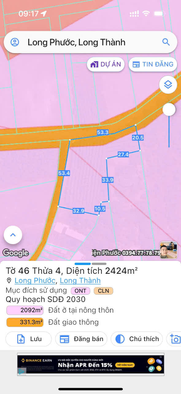 Hình ảnh của Bán Đất 2 Mặt Tiền – Xã Phước Long, Long Thành, Đồng Nai