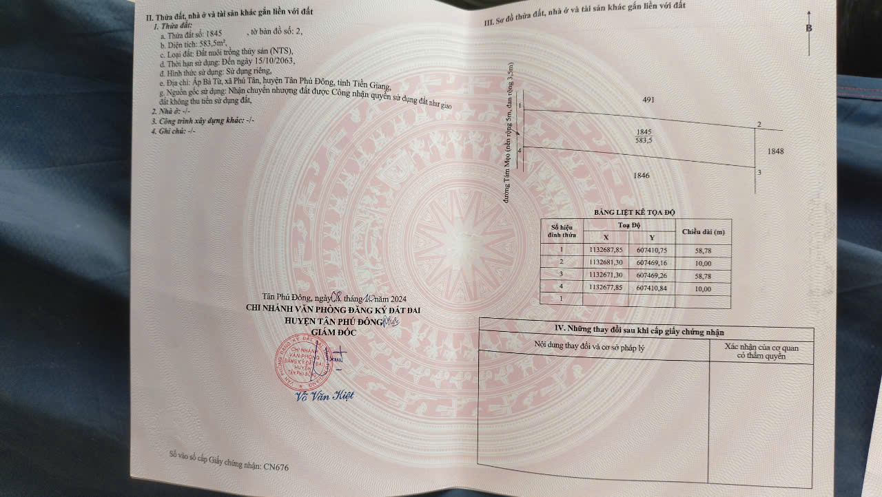 Hình ảnh của Bán Đất Thổ Cư Đường Ven Biển - Huyện Tân Phú Đông, Tiền Giang