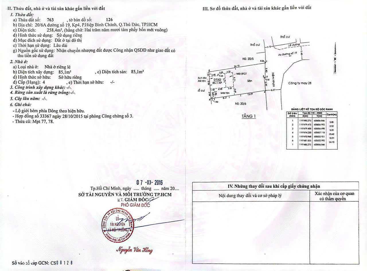 Hình ảnh của Bán Nhà 20/6A, 258.4M2 Tại Đường 19, Hiệp Bình Chánh, Thủ Đức, 33 Tỷ Vnd