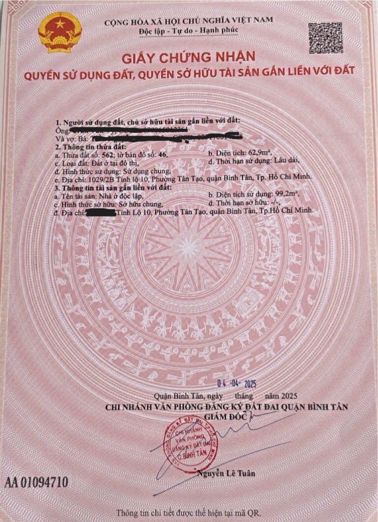 Hình ảnh của Bán Nhà Sát Căn Mặt Tiền Đường Tỉnh Lộ 10, Dt 63M2, Xây Mới 1 Trệt, 1 Lầu